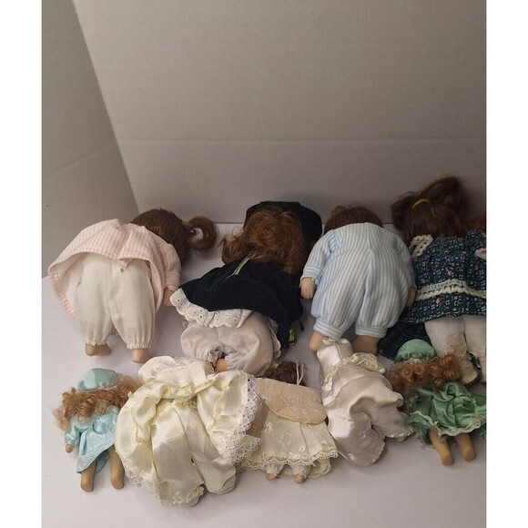 Vintage Porcelain China Doll Collection Set (Lot) 11 in Total, In Nice Condition - Picture 5 of 9